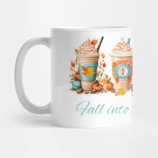 Fall decorated creamy coffees Mug